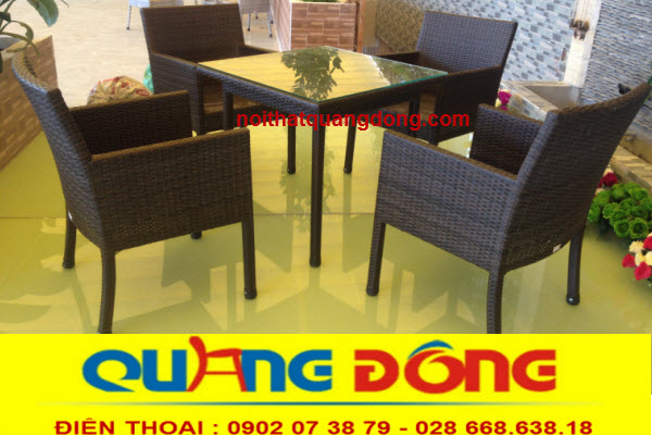 B&agrave;n ghế giả m&acirc;y QD-198 b&agrave;n ghế đẹp đan sợi nhựa giả m&acirc;y cao cấp, kh&aacute;ng tia UV, tia cực t&iacute;m, khung gỗ thiết kế đẹp v&agrave; lạ mắt, sản xuất tại quận 12 hồ ch&iacute; minh, giao h&agrave;ng tr&ecirc;n to&agrave;n quốc.