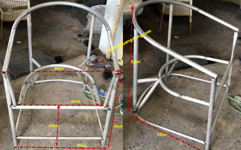 Khung ghế giả mây QD-269|Bàn ghế sân vườn Khung bàn ghế giả mây QD-269 bằng nhựa giả mây kháng tia UV, tia cực tím, bền màu nắng mưa.