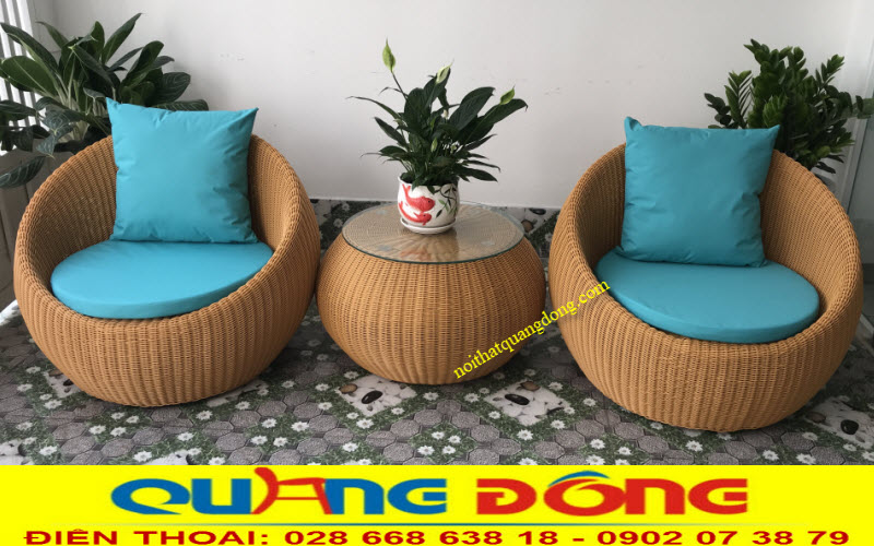 Khung bàn ghế giả mây QD-306 siêu bền Sản xuất bàn ghế giả mây QD-306 bằng khung thép mạ kẽm hoặc nhôm sơn tĩnh điện, hoặc khung inox 304 cao cấp siêu bền.