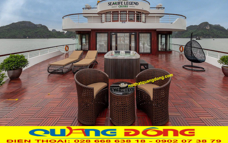 B&agrave;n ghế nhựa giả m&acirc;y QD-344 cung cấp du thuyền, uy tr&igrave;nh sản xuất chất lượng cao, đan mắt c&aacute;o, m&agrave;u n&acirc;u