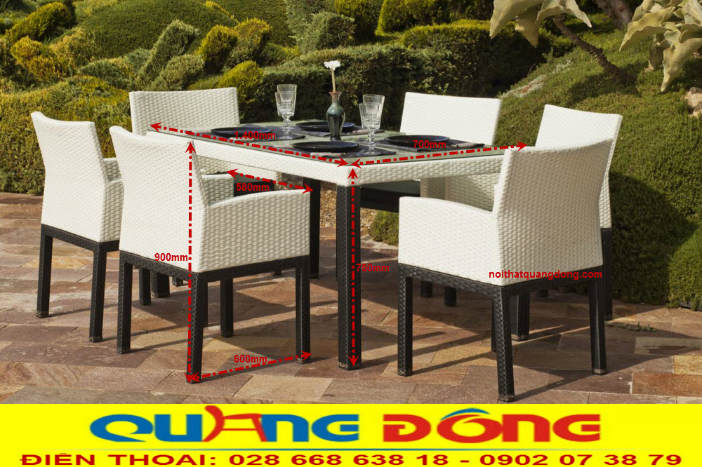 L&agrave; một thiết kế đẹp cho s&acirc;n vườn, m&agrave;u sắc trang nh&atilde;. B&agrave;n ghế nhựa giả m&acirc;y QD-2024 l&agrave; thiết kế đẹp với k&iacute;ch thước ti&ecirc;u chuẩn n&ecirc;n tr&ecirc;n để bạn c&oacute; thể tham khảo. B&agrave;n ghế đem đến gu thẩm mỹ sang trọng, sự thoải m&aacute;i.