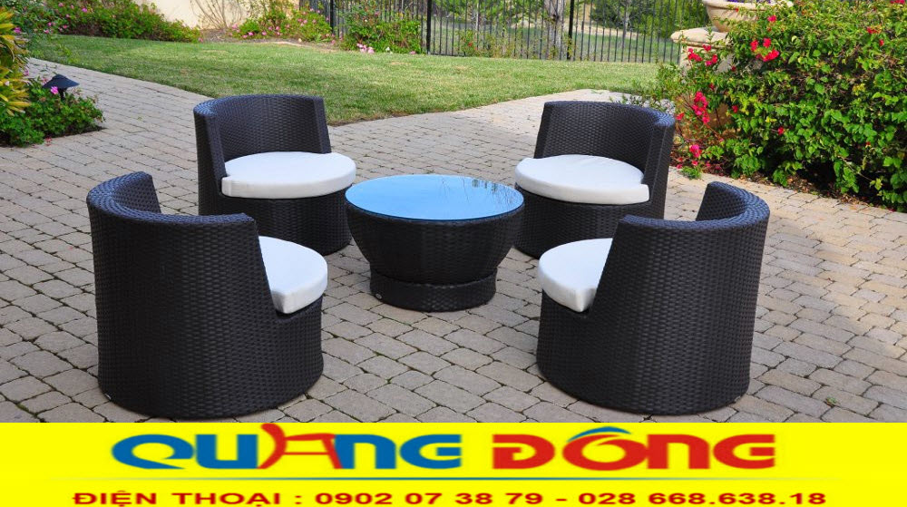 Bàn ghế giả mây QD-372|bàn ghế nhựa giả mây sân vườn cao cấp. Bàn ghế giả mây qd-371 là mẫu bàn ghế nhựa giả mây cao cấp, khung thép đạt chuẩn
