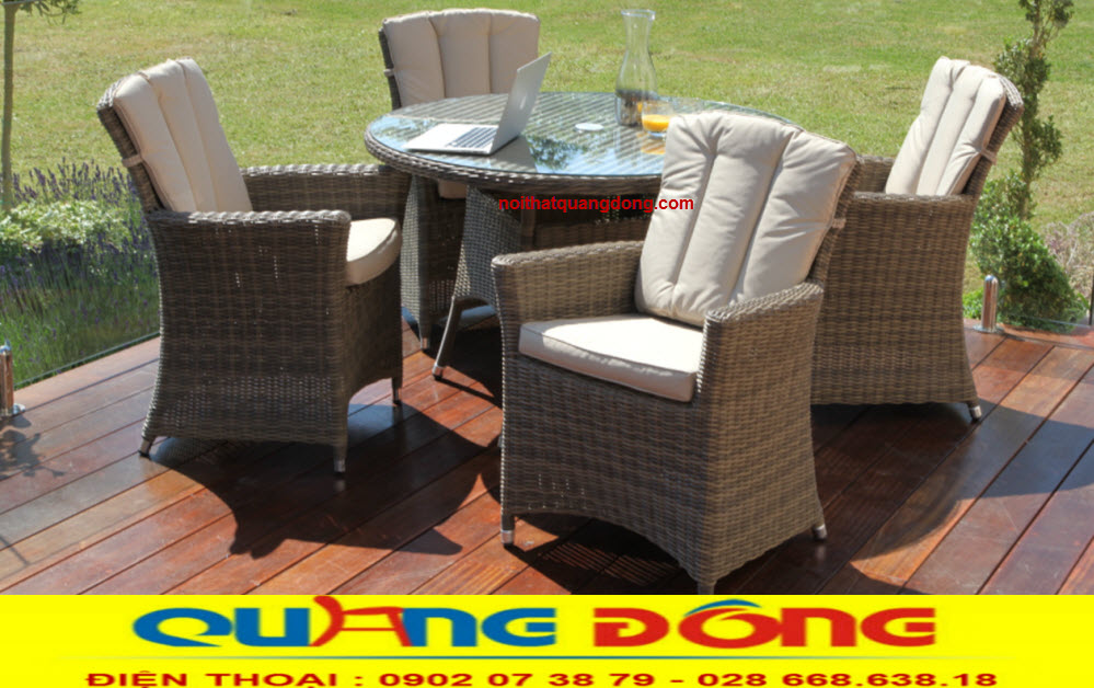 Bàn ghế giả mây QD-377|bàn ghế nhựa giả mây chất lượng cao. Bàn ghế giả mây QD-377 thiết kế đan sơi nhựa giả mây cao cấp, bền đẹp.