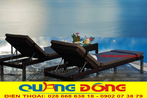 Ghế hồ bơi QD-1244|giường nằm bể bơi Ghế nằm hồ bơi nhựa giả mây QD-1244 đơn giản, thiết kế đẹp, tinh tế, đan sợi nhựa giả mây chất lượng
