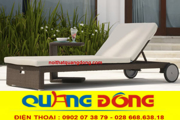 Ghế nhựa giả m&acirc;y QD-253 đơn gian, tinh tế, gọn nhẹ, phần lưng ghế may nhựa khi nằm thư gi&atilde;n c&oacute; thể n&acirc;ng hạ