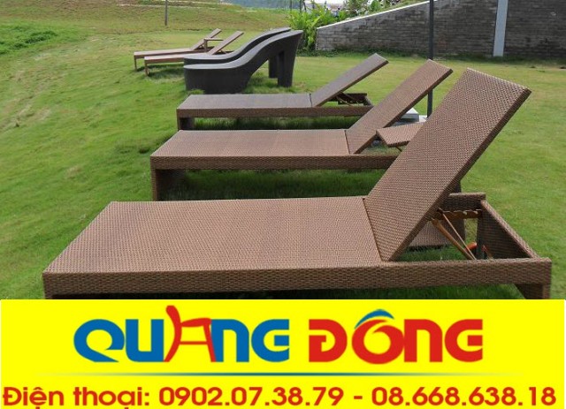 ghế hồ bơi qd-243,ghế tắm nắng cho khu resort ghế tắm nắng, ghế cho khu vực hồ bơi bằng nhựa giả mây