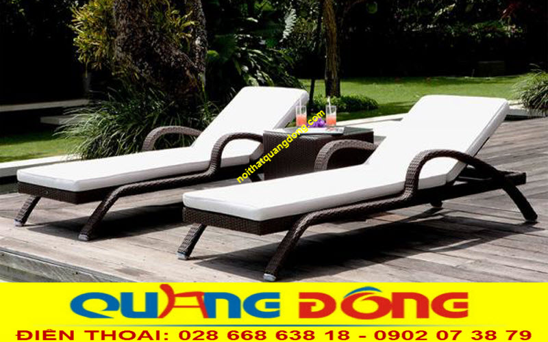 Ghế nằm hồ bơi m&acirc;y nhựa QD-595, mẫu ghế nằm hồ bơi c&oacute; tay, thiết kế đẹp, ấn tượng.
