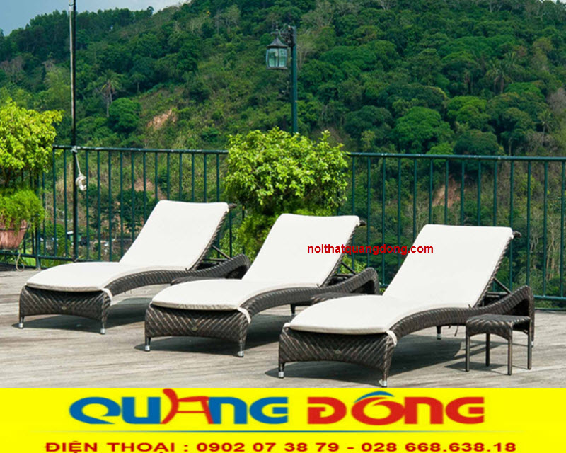 Ghế hồ bơi QD - 257| ghế hồ bơi mây nhựa đẹp, độ bền cao Ghế hồ bơi QD-257 được đan sợi nhựa giả mây cao cấp, khung thép đạt chuẩn sản xuất tại xưởng.