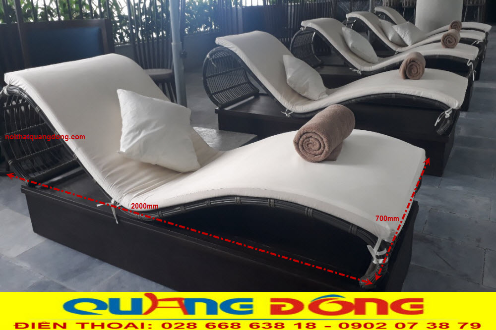 Ghế hồ bơi mây nhựa QD-579 đặt tại hồ bơi ngoài trời NOH của khác sạn new orient Đà Nẵng. Ghế hô bơi mây nhựa QD-579 cung cấp cho NEW ORIENT ĐÀ NẴNG.