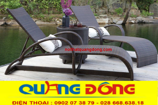 Ghế nằm hồ bơi QD-582|Ghế thư giãn tắm nắng Ghế nằm hồ bơi nhựa giả mây QD-582 thư giãn tắm nắng cho bể bơi, màu nâu mộc mạc, thiết kế đẹp, bền, chắc chắn.