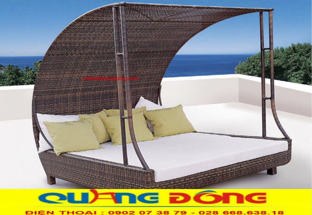 Giường tắm nắng QD-526 m&aacute;i che dạng v&ograve;m, thiết kế đẹp, chất liệu cao cấp, sản xuất tại Hồ Ch&iacute; Minh, giao h&agrave;ng tr&ecirc;n to&agrave;n quốc.