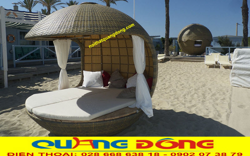 Giường tắm nắng nhựa giả m&acirc;y QD-535, ghế thư gi&atilde;n d&agrave;nh cho biệt thự, resort, những kh&ocirc;ng gian ngo&agrave;i trời cao cấp