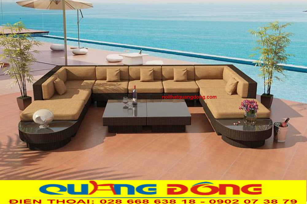 Sofa sở hữu nét đẹp từ mây nhựa sang trọng, màu sắc đẹp, kích thước thoải mái, giá thành hợp lý, sofa dựa trên những quy chuẩn chất lượng cao và tiên tiến đảm bảo tuổi thọ lâu bền cùng thời gian.
