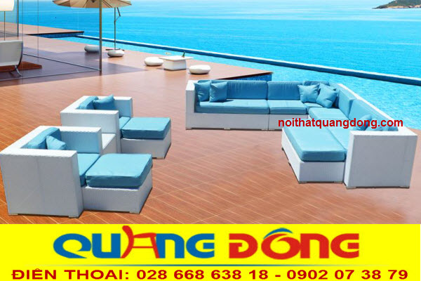 Sofa ngoài trời|Sofa nhựa giả mây QD-644 Sofa nhựa giả mây QD-644, bàn ghế sofa cao cấp, đan mắt cáo, màu sắc sản xuất theo yêu cầu