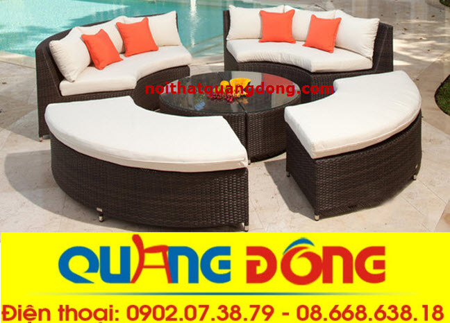 bộ sofa giả mây qd-628 sofa nhựa giả mây là dòng sản phẩm lý tưởng cho không gian ngoài tròi sân vườn