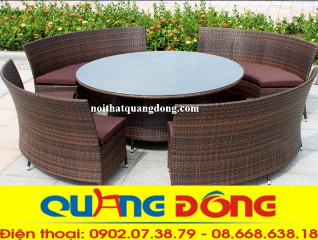 sofa sân vườn QD-603| mẫu sofa mây nhựa đẹp bộ sofa sân vườn qd-603, được làm bằng thép ống cho phần khung đan sợi nhựa giả mây cao cấp màu nâu giả gỗ sang trọng sản phẩm dùng cho cả nội và ngoại thất