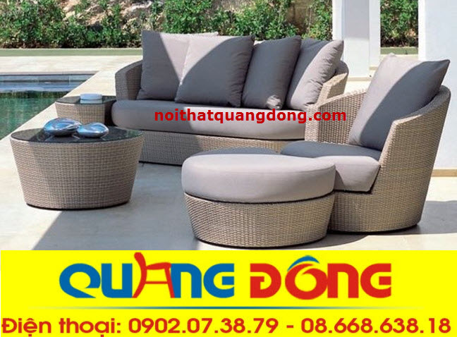 sofa giả mây qd-615- bộ sofa ngoài trời mây nhựa mẫu sofa ngoài trời được làm bằng thủ công mỹ ngệ , luôn đảm bảo về sức khỏe ,không độc hại ,gần gũi với thiên nhiên cho bạn chỗ ngồi thư giãn thoải mái sau những ngày làm viẹc vât vả