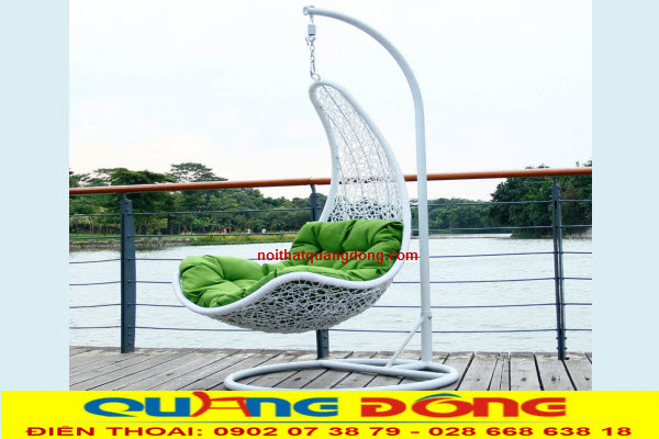 X&iacute;ch đu nhựa giả m&acirc;y QD-404 đan m&acirc;y nhựa cao cấp, kh&aacute;ng tia UV, tia cực t&iacute;m, bền m&agrave;u.