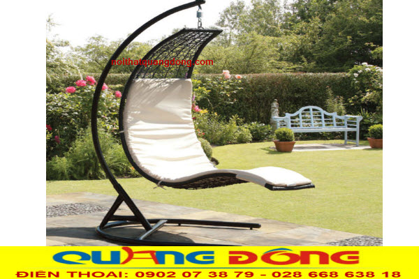 Xích đu mây nhựa QD-418|Xích đu sân vườn Xích đu nhựa giả mây QD-418, trang trí sân vườn, điểm nhấn cho quán cafe, chất liệu có độ bền cao, đẹp