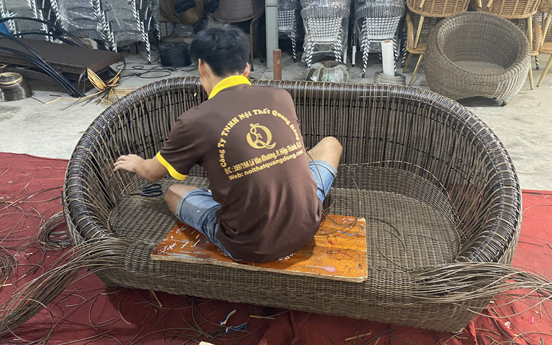 Bàn ghế mây nhựa sân vườn được đan tay từ chất liệu mây nhựa cao cấp bền bỉ Chất liệu mây nhựa đan bàn ghế sân vườn luxury cao cấp bền bỉ chuẩn tiêu chuẩn outdoor