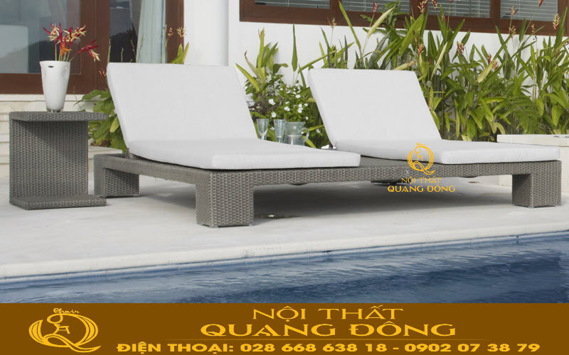 Ghế nằm hồ bơi mây nhựa chất lượng