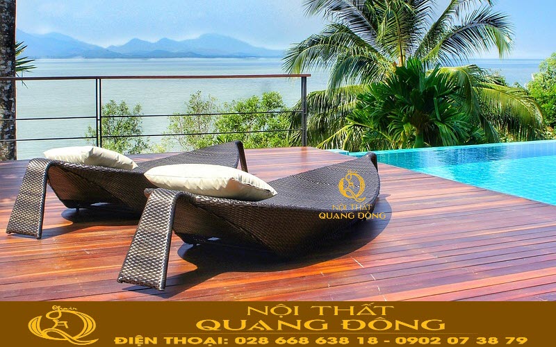 Ghế nằm hồ bơi lounge thư giãn 