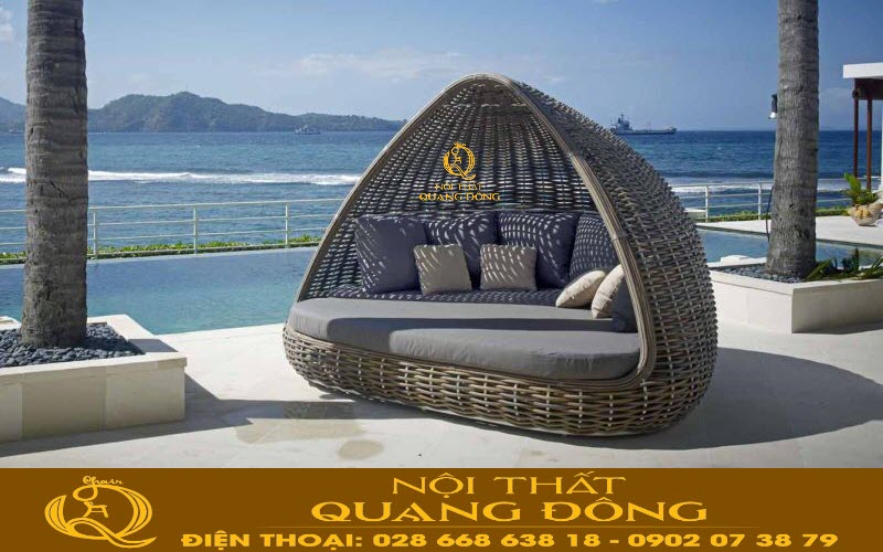 Giường tắm nắng với thiết kế đặc biệt