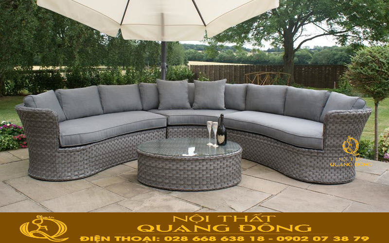 Bàn ghế sofa ngoài trời QD-670 Nội thất Quang Đông