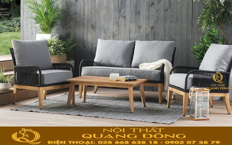 Sofa mây nhựa ngoài trời QD-690 Nội thất Quang Đông