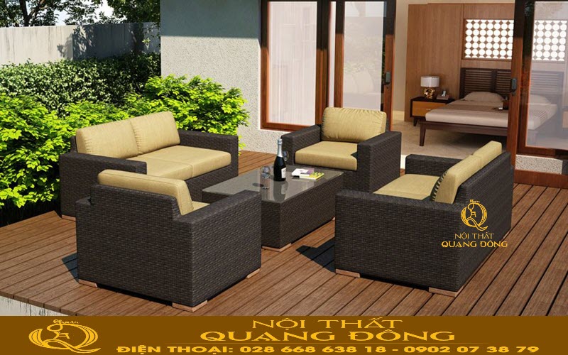 Bàn ghế mây nhựa sân vườn luxury mang đến sự tối ưu trải nghiệm cho người dùng Bàn ghế mây nhựa sân vườn luxury Nội thất Quang Đông tạo trải nghiệm hài hòa và tiện nghi cho người dùng