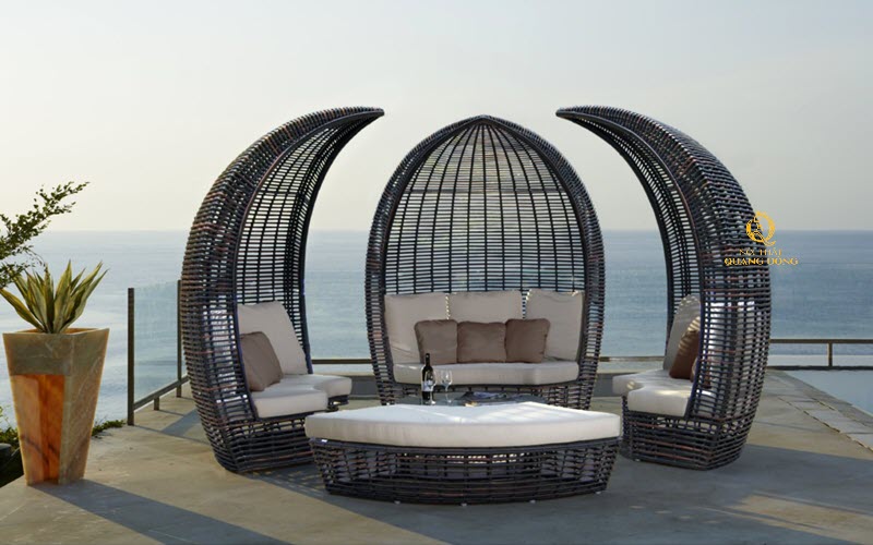 Sofa mây nhựa độc lạ Nội thất Quang Đông