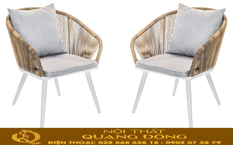 Mẫu ghế cao cấp thanh gọn, nhẹ nhàng sử dụng cho không gian ngoài trời, ban công, bàn trà 
