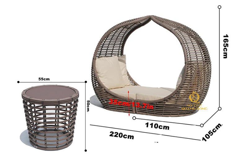 Bàn ghế giả mây QD - 2079 cấu tạo từ khung thép sơn tĩnh điện chắc chắn bền bỉ Khung bàn ghế giả mây sơn tĩnh điện chắc chắn đảm bảo độ bền lâu dài