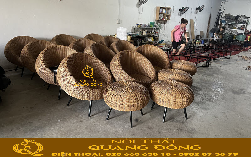 Bàn ghế giả mây có mức giá hợp lý với độ bền cao