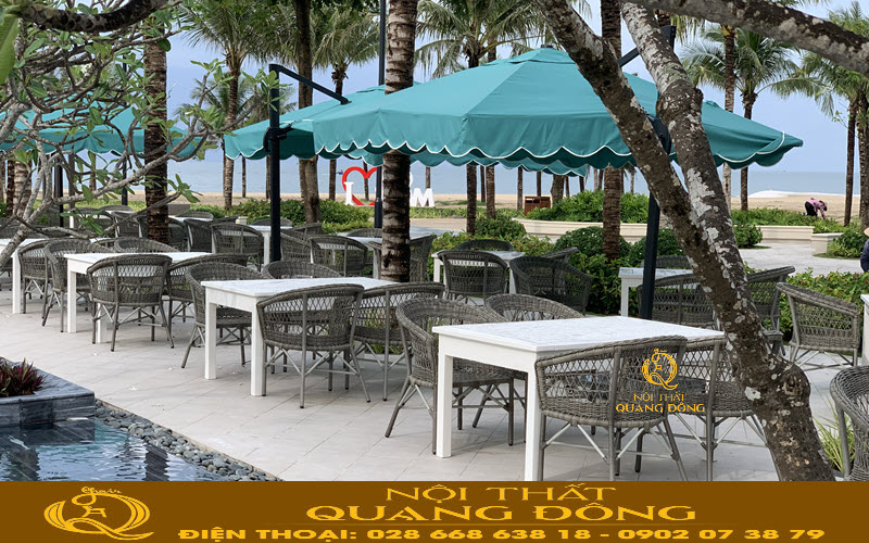 Bàn ghế mây nhựa sự lựa chọn hoàn hảo cho quán cà phê với nhiều ưu điểm vượt trội