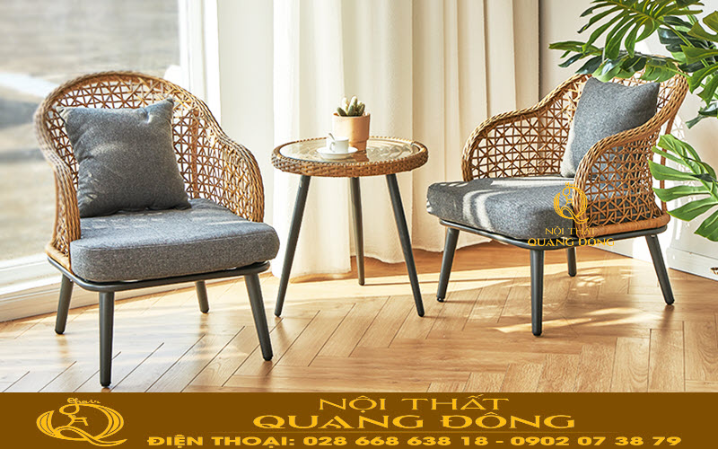 Bàn ghế cao cấp|Bàn ghế giả mây QD-309 Mẫu bàn ghế giả mây cao cấp, nhẹ nhàng, thanh thoát, chắc chắn, độ bền cao, giá tốt nhất Hồ Chí Minh.