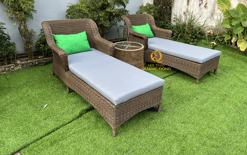 Ghế nằm hồ bơi mây nhựa QD-1267 với kiểu dáng sang trọng, tạo hình bắt mất cáng làm nên cho sản phẩm thêm sáng tạo và đổi mới
