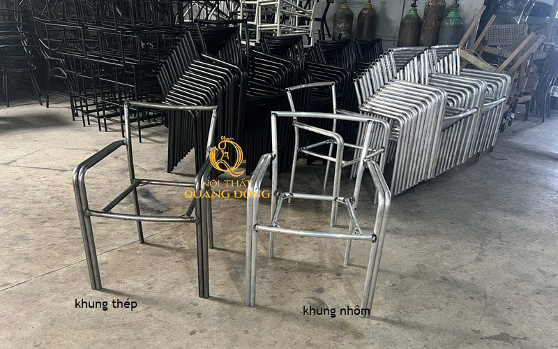 Bàn ghế giả mây QD - 2100 có khung bằng thép sơn tĩnh điện bền chắc