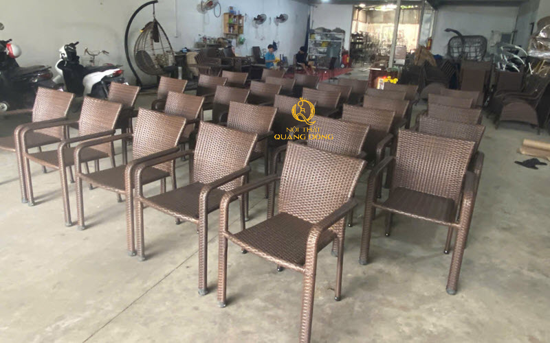ưu tiên bàn ghế giả mây được sản xuất trực tiếp tại xưởng Ưu tiên đơn vị sản xuất trực tiếp bàn ghế giả mây